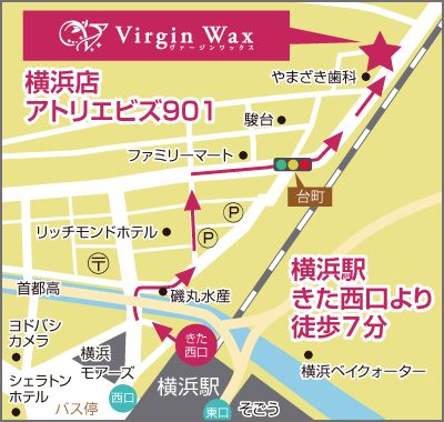 横浜店アクセスマップ